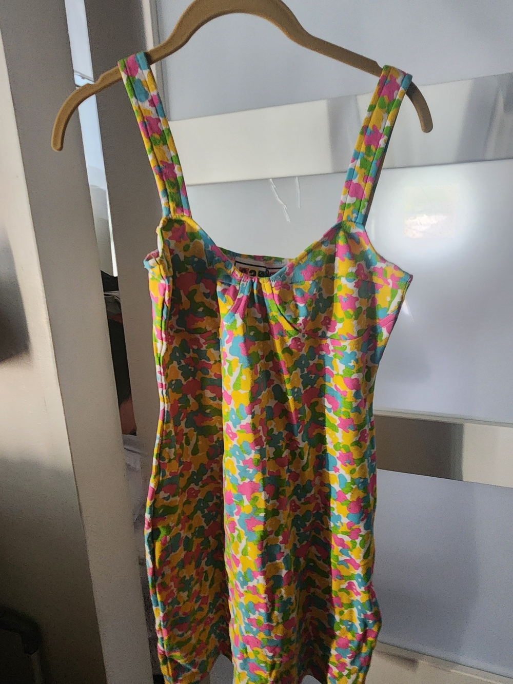 Casio Bright Yellow Pink Blue Green Patterned Kids Dress